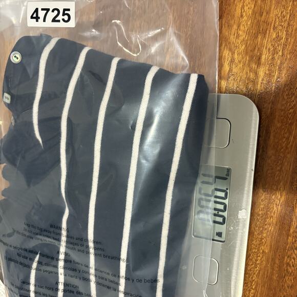 Laura Ashley Sweater Women Small Navy Striped Button Shoulder Mock Neck Nautical - Picture 11 of 11